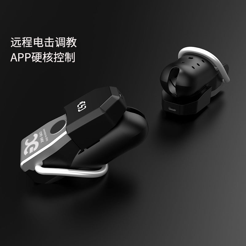 Le verrou de massage numérique à choc électrique peut être porté à l'extérieur de la thérapie de massage longue distance à télécommande sans fil de contrôle d'application pour hommes