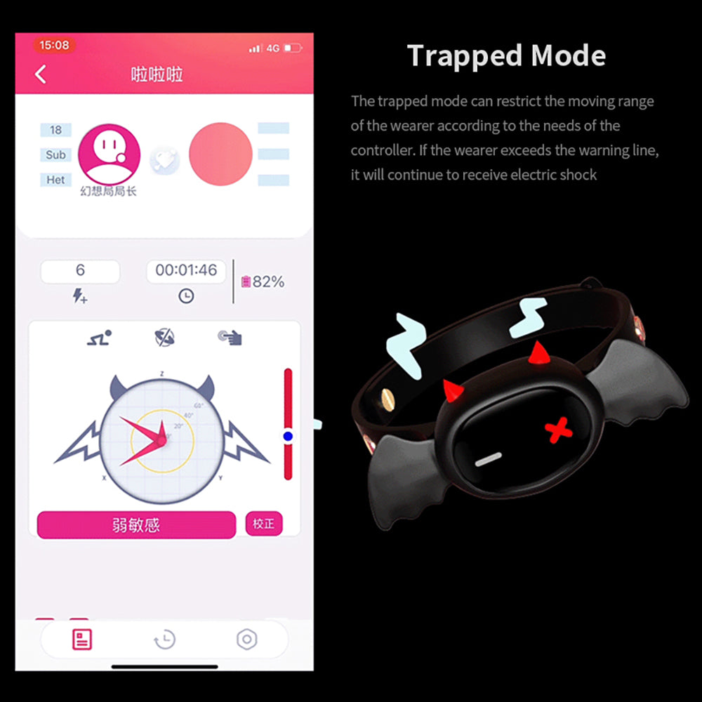 App Remote Shock BDSM Collar Little Devil Female Electric