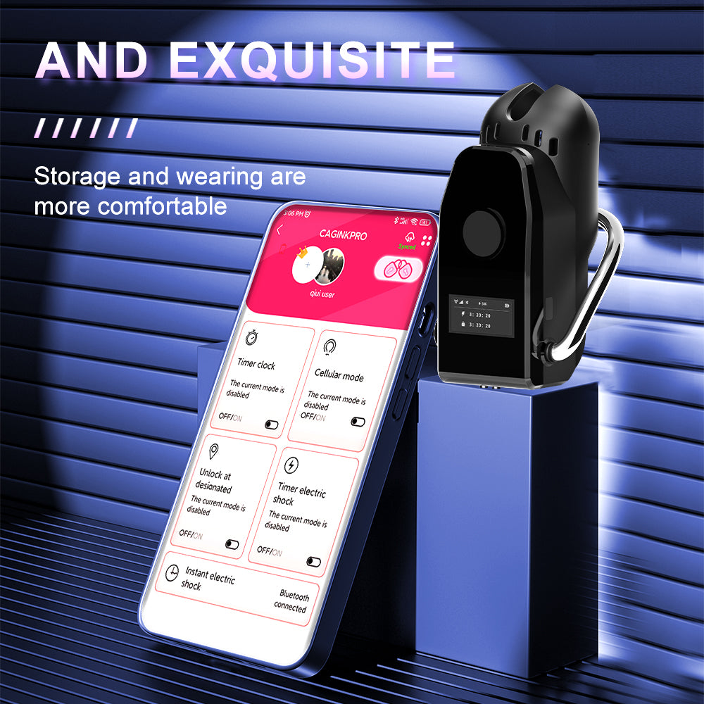 Le verrou de massage numérique à choc électrique peut être porté à l'extérieur de la thérapie de massage longue distance à télécommande sans fil de contrôle d'application pour hommes